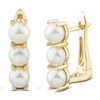 Thumbnail Image 1 of Freshwater Cultured Pearl Hoop Earrings 14K Yellow Gold