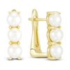 Thumbnail Image 3 of Freshwater Cultured Pearl Hoop Earrings 14K Yellow Gold