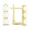 Thumbnail Image 4 of Freshwater Cultured Pearl Hoop Earrings 14K Yellow Gold