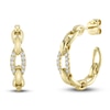 Thumbnail Image 1 of Shy Creation Diamond Hoop Earrings 1/4 ct tw Round 14K Yellow Gold SC55024782D1.00