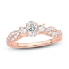 Thumbnail Image 1 of Diamond Twist Engagement Ring 1 ct tw Oval/Round 14K Rose Gold