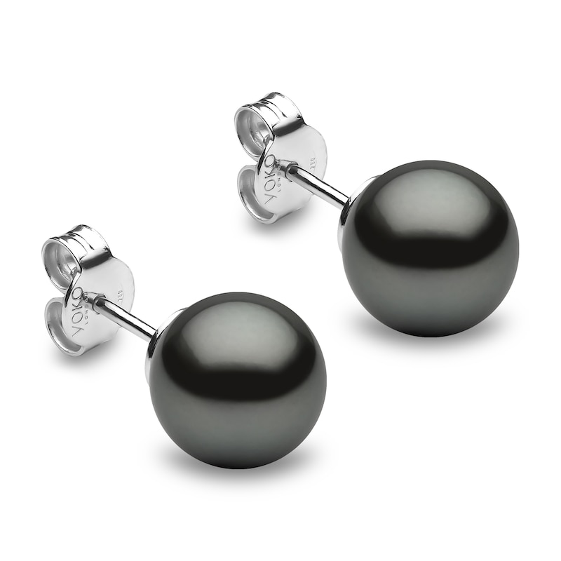 Main Image 1 of Yoko London Tahitian South Sea Cultured Pearl Stud Earrings 18K White Gold