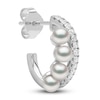 Thumbnail Image 3 of Yoko London Akoya Cultured Pearl Earrings 1/3 ct tw Diamonds 18K White Gold