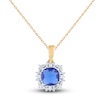 Thumbnail Image 1 of Natural Tanzanite Pendant Necklace 1/6 ct tw Round 14K Yellow Gold 18&quot;