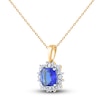 Thumbnail Image 2 of Natural Tanzanite Pendant Necklace 1/6 ct tw Round 14K Yellow Gold 18&quot;