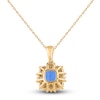 Thumbnail Image 3 of Natural Tanzanite Pendant Necklace 1/6 ct tw Round 14K Yellow Gold 18&quot;