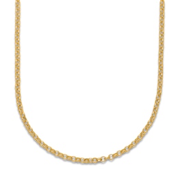 High-Polish Rolo Chain Necklace 24K Yellow Gold 24&quot; 2.1mm