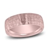 Thumbnail Image 1 of Dome Hammer Wedding Band 14K Rose Gold 7mm