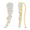 Thumbnail Image 1 of Pnina Tornai Pear-Shaped & Round Diamond Climber Earrings 1-1/2 ct tw 14K Yellow Gold