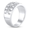 Thumbnail Image 1 of Men's Ribbed Square Diamond Anniversary Band 3/4 ct tw 14K White Gold