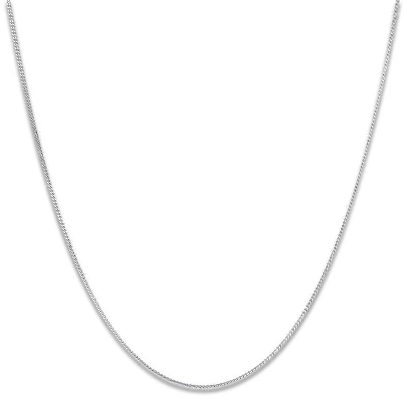 Solid Adjustable Diamond-Cut Curb Chain Necklace 1.4mm Sterling Silver 20"