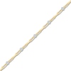 Thumbnail Image 2 of Multi-Diamond Station Paperclip Chain Bracelet 1/3 ct tw 10K Yellow Gold 7.5&quot;