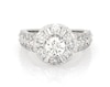 Thumbnail Image 1 of Previously Owned Round-Cut Diamond Halo Engagement Ring 2-3/8 ct tw 14K White Gold Size 7