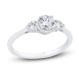 Diamond Engagement Ring 1/2 ct tw Round 14K White Gold