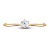 Thumbnail Image 3 of Diamond Cathedral Solitaire Engagement Ring 1/4 ct tw Round 14K Yellow Gold (I2/I)