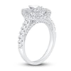 Thumbnail Image 2 of Diamond Double Halo Engagement Ring 1-1/2 ct tw Pear/Round 14K White Gold