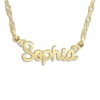 Thumbnail Image 0 of Personalized Name Necklace Diamond Accents 14K Yellow Gold 18"