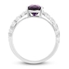 Thumbnail Image 2 of Natural Amethyst Engagement Ring 1/20 ct tw Diamonds 14K White Gold