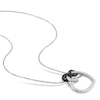 Thumbnail Image 1 of Black Diamond Heart Necklace 1/20 ct tw Round Sterling Silver 18"