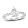 Thumbnail Image 0 of Diamond Engagement Ring 1/2 ct tw Round/Princess 14K White Gold