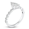 Thumbnail Image 1 of Diamond Engagement Ring 1/2 ct tw Round/Princess 14K White Gold