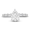 Thumbnail Image 2 of Diamond Engagement Ring 1/2 ct tw Round/Princess 14K White Gold