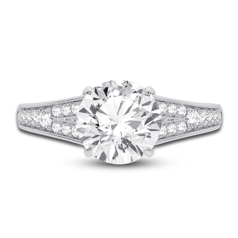 Main Image 3 of Lab-Created Diamond Engagement Ring 2-1/3 ct tw Round 14K White Gold