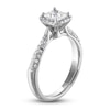 Thumbnail Image 2 of Diamond Halo Engagement Ring 1-1/6 ct tw Princess/Round 14K White Gold