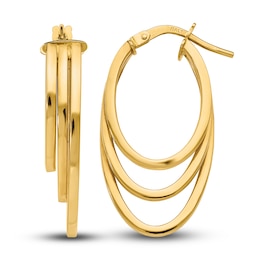 High-Polish Hoop Earrings 14K Yellow Gold