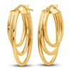 Thumbnail Image 2 of High-Polish Hoop Earrings 14K Yellow Gold