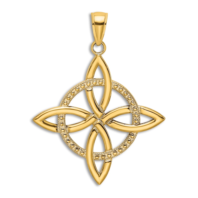 Main Image 1 of Celtic Knot Charm 14K Yellow Gold