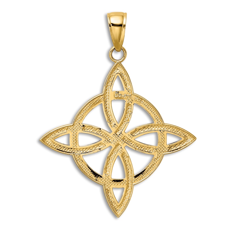 Main Image 3 of Celtic Knot Charm 14K Yellow Gold