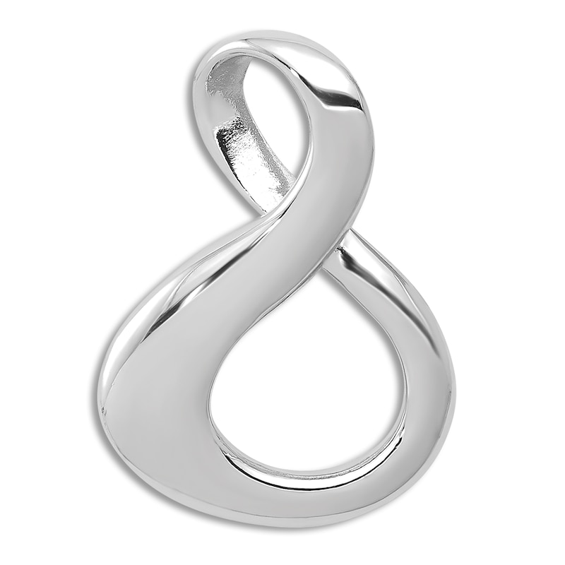 Main Image 1 of High-Polish Infinity Slide Charm 14K White Gold