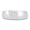 Thumbnail Image 3 of Men's Diamond Wedding Band 3/8 ct tw Princess 14K White Gold