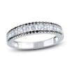 Thumbnail Image 1 of Black & White Diamond Anniversary Band 1/2 ct tw Round 14K White Gold