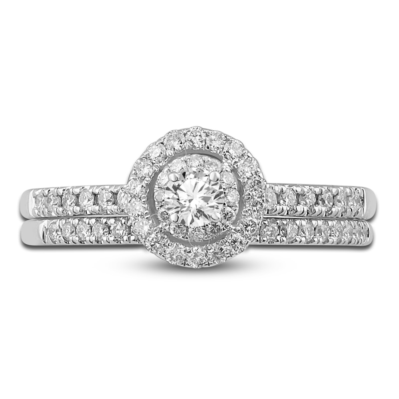 Diamond Double Halo Bridal Set 1/2 ct tw Round 14K White Gold | Jared