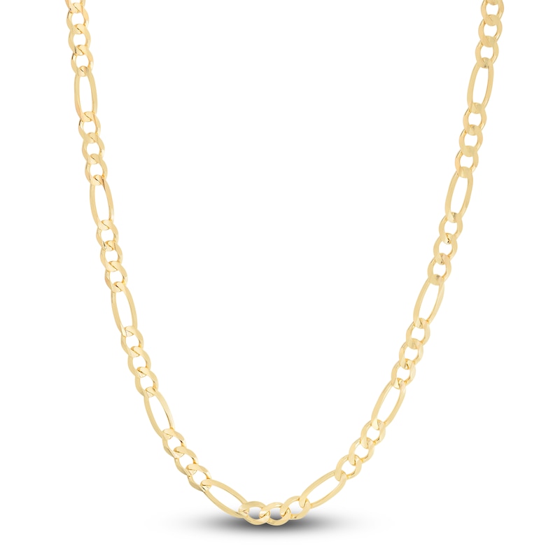 Main Image 1 of Men's Solid Figaro Chain Necklace 14K Yellow Gold 20&quot; 6.0mm