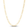 Thumbnail Image 1 of Men's Solid Figaro Chain Necklace 14K Yellow Gold 24&quot; 7.0mm