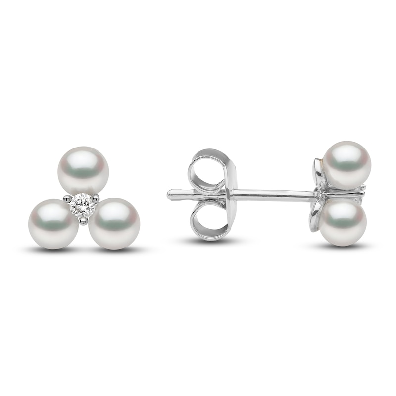 Main Image 2 of Yoko London Freshwater Cultured Pearl Earrings Diamond Accents 18K White Gold