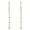 Thumbnail Image 1 of Brilliant Moments Diamond Hoop Drop Earrings 1/2 ct tw 14K Yellow Gold