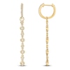 Thumbnail Image 2 of Brilliant Moments Diamond Hoop Drop Earrings 1/2 ct tw 14K Yellow Gold