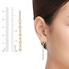 Thumbnail Image 4 of Brilliant Moments Diamond Hoop Drop Earrings 1/2 ct tw 14K Yellow Gold