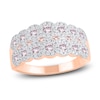 Thumbnail Image 1 of Pink & White Diamond Multi-Row Ring 1 ct tw 14K Rose Gold