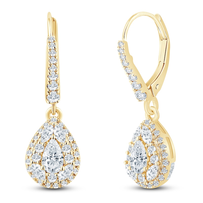 Main Image 2 of Pnina Tornai Pear, Marquise & Round Diamond Dangle Earrings 1 ct tw 14K Yellow Gold