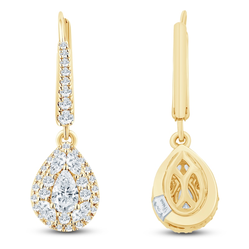 Main Image 3 of Pnina Tornai Pear, Marquise & Round Diamond Dangle Earrings 1 ct tw 14K Yellow Gold