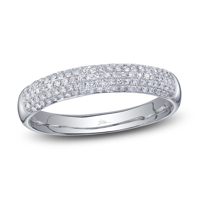 Main Image 1 of Shy Creation Diamond-Lined Band 1/4 ct tw 14K White Gold SC22009292V2