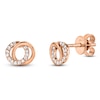 Thumbnail Image 1 of Shy Creation Diamond Overlapping Circles Stud Earrings 1/10 ct tw 14K Rose Gold SC55009823