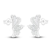 Thumbnail Image 2 of Pear, Baguette & Round-Cut Lab-Created Diamond Bow Stud Earrings 2 ct tw 14K White Gold