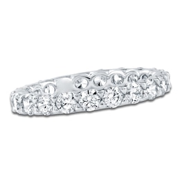 Certified Round-Cut Diamond Eternity Band 1-5/8 - 2 ct tw 14K White Gold