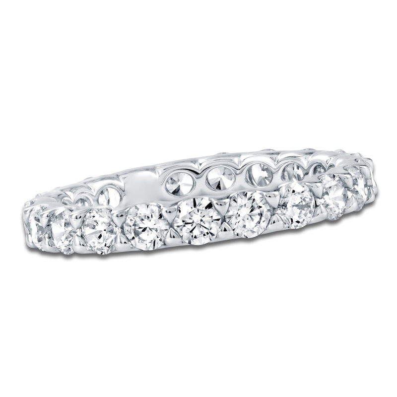 Main Image 1 of Certified Round-Cut Diamond Eternity Band 1-5/8 - 2 ct tw 14K White Gold